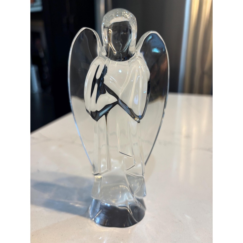 Baccarat Crystal Praying Hands Angel Figurene with Stamp